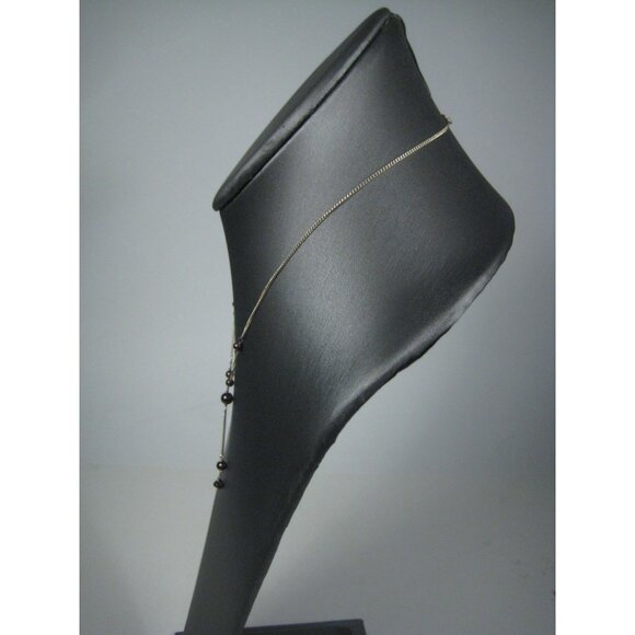 MM2 Mexico Sterling Silver Necklace Amethyst Stone Beads Y Shaped Chain 925 - Picture 7 of 10